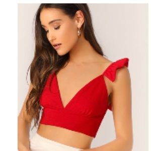 💛$3 if bundle- Red top, red crop top